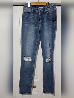 Mavi Lea High Rise Ripped Boyfriend Jeans